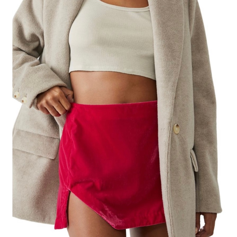 Free People Annalise Velvet Skirt NWT